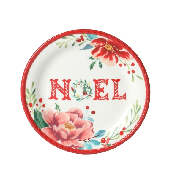 🎄 New Pioneer Woman Merry Meadow Assorted 7.3 Inch Appetizer Plates Set - Picture 6 of 10